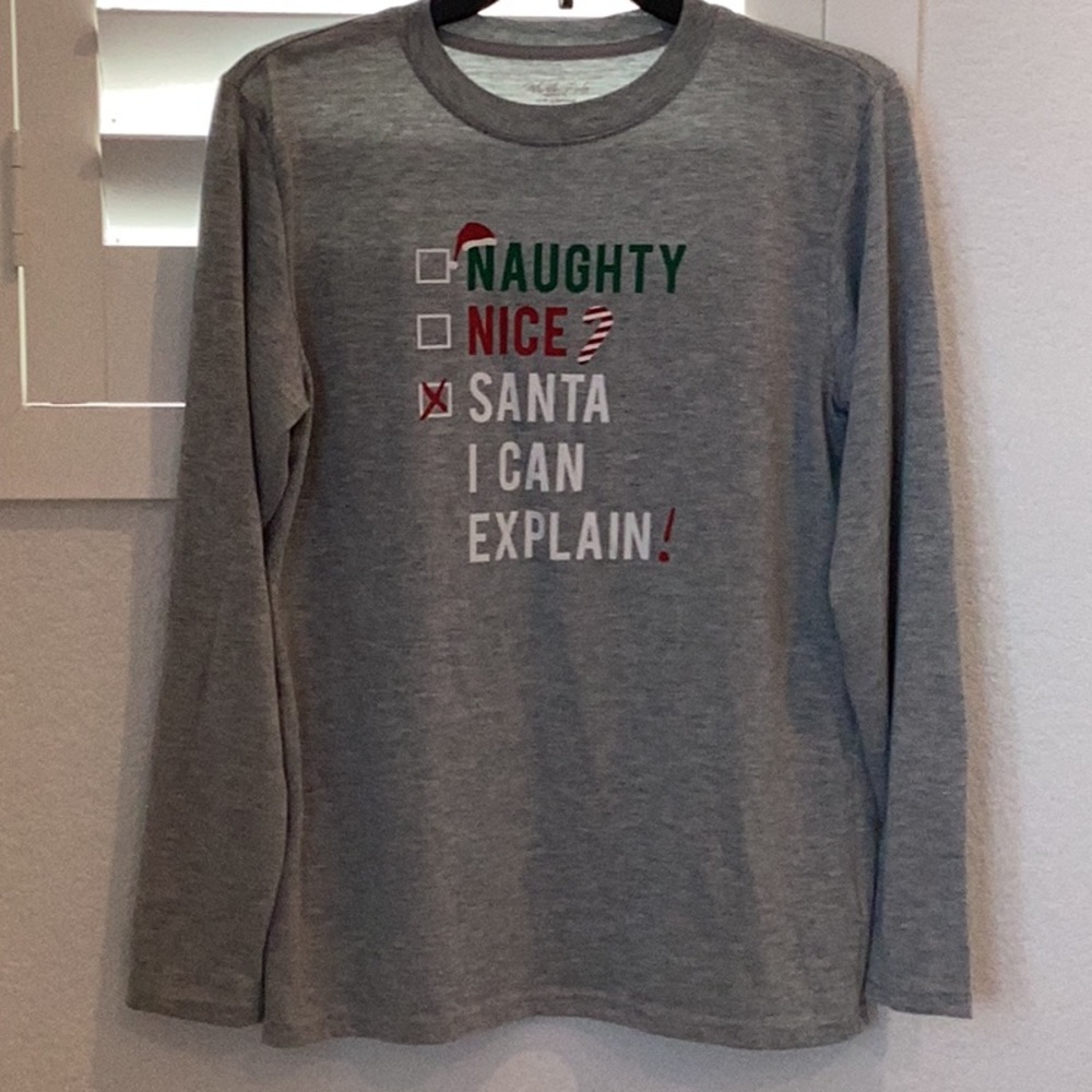North Pole pajama top, Size Large, gently used.